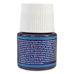 Pebeo Setacolor Fabric Paint - Plum, Shimmer Opaque, 45 ml bottle back