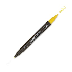 Marvy Uchida Dual-Tipped Ball & Brush Fabric Marker - Yellow