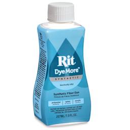 Rit DyeMore Synthetic Fiber Dye - Kentucky Sky, 7 oz, front of the bottle
