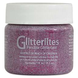 Angelus Glitterlites Flexible Glittercoat Paint - Razzberry, 1 oz