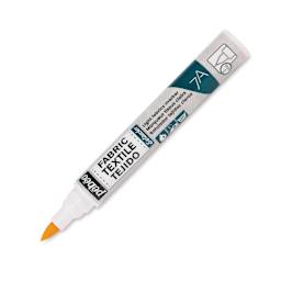 Pebeo 7A Light Fabric Brush Marker - Fluorescent Orange, 1 mm (Cap off)