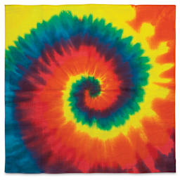 Carolina Tie Dye Bandana - Retro Burst bandana unfolded
