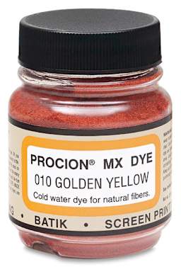 Jacquard Procion MX Fiber Reactive Cold Water Dye-Bright Golden Yellow 2/3oz