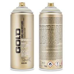 Montana Gold Acrylic Professional Spray Paint - Yosemite, 400 ml (Front and back of spray can)