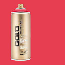 Montana Gold Acrylic Professional Spray Paint - Strawberry, 400 ml (Spray can with color swatch)
