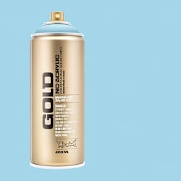 Montana Gold Acrylic Professional Spray Paint - Fresh Blue, 400 ml (Spray can with color swatch)