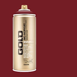 Montana Gold Acrylic Professional Spray Paint - Royal Red, 400 ml (Spray can with color swatch)