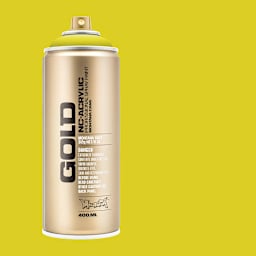 Montana Gold Acrylic Professional Spray Paint - Banana Joe, 400 ml (Spray can with color swatch)