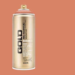 Montana Gold Acrylic Professional Spray Paint - Dirty Apricot, 400 ml (Spray can with color swatch)