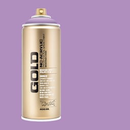 Montana Gold Acrylic Professional Spray Paint - Viola, 400 ml (Spray can with color swatch)
