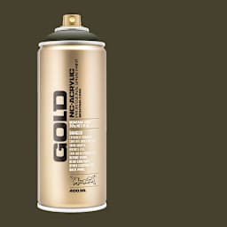 Montana Gold Acrylic Professional Spray Paint - Manila Dark, 400 ml (Spray can with color swatch)