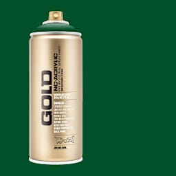 Montana Gold Acrylic Professional Spray Paint - Smaragd Green, 400 ml (Spray can with color swatch)