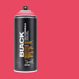 Montana Black Spray Paint - Lollipop, 400 ml can with swatch