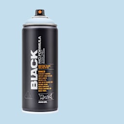 Montana Black Spray Paint - Ice Blue, 400 ml can with swatch
