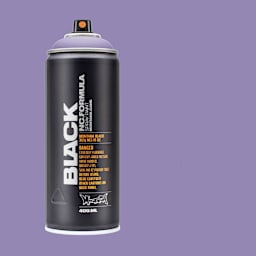 Montana Black Spray Paint - Blue Velvet, 400 ml can with swatch