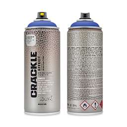 Montana Crackle Effect Spray - Gentian Blue, 11 oz (Front and back of spray can)