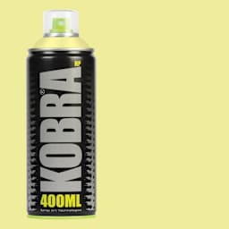Kobra High Pressure Spray Paint - Green Yellow, 400 ml, Can with swatch