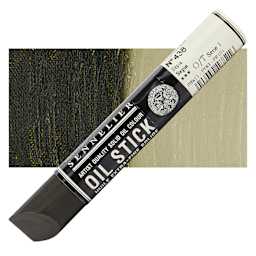 Sennelier Artists' Oil Stick - Sepia 38 ml stick and swatch