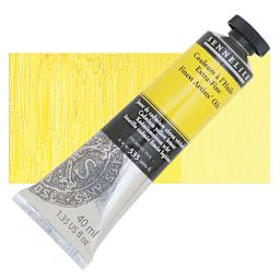 Sennelier Artists' Extra Fine Oil Paint - Cadmium Yellow Lemon, 40 ml tube and swatch