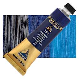 Maimeri Puro Oil Color - Berlin Blue, 40 ml tube and swatch