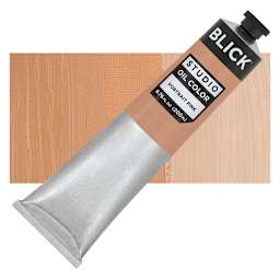 Blick Studio Oil Paint - Rosy Beige, 200 ml tube and swatch