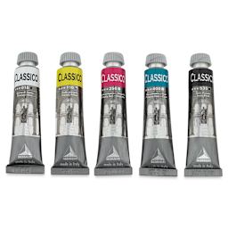 Maimeri Classico Oil Colors - Set of 5 Primary Color 20 ml tubes shown upright
