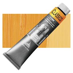 Maimeri Classico Oil Color - Cadmium Orange, 200 ml tube and swatch