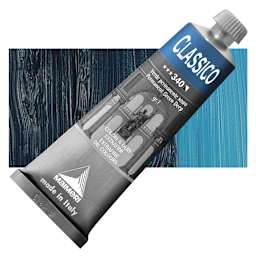 Maimeri Classico Oil Color - Permanent Green Deep, 60 ml tube and swatch