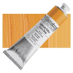 Williamsburg Handmade Oil Paint - Cadmium Yellow Extra Deep, 150 ml tube and swatch