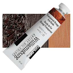 Williamsburg Oil - Transparent Orange Iron Oxide, 37 ml tube and swatch