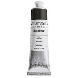 Williamsburg Handmade Oil Paint - Brown Umber, 150 ml tube and swatch
