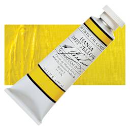 M. Graham Artists' Oil Color - Hansa Yellow Deep, 37 ml tube and swatch