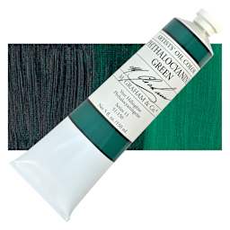 M. Graham Artists' Oil Color - Phthalocyanine Green, 150 ml tube and swatch