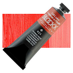 Blockx Artist Oil Color - Cadmium Red, 35 ml tube and swatch