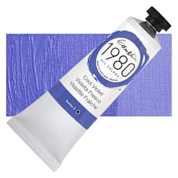 Gamblin 1980 Oils - Cool Violet, 37 ml tube and swatch