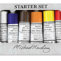 Michael Harding Artists Oil Paints and Set - 6 pc Starter set shown in package