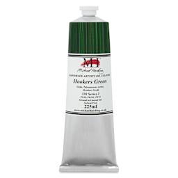 Michael Harding Artists Oil Color - Hookers Green, front of 225 ml tube