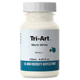 Tri-Art High Viscosity Artist Acrylic - Warm White, 120 ml jar