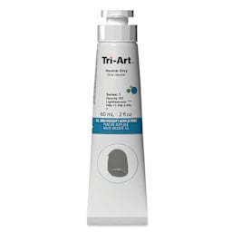 Tri-Art High Viscosity Artist Acrylic - Neutral Gray, 60 ml tube