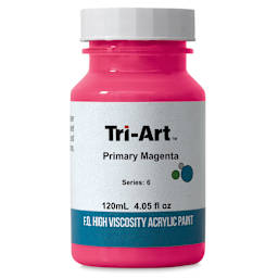 Tri-Art High Viscosity Artist Acrylic - Primary Magenta, 120 ml jar