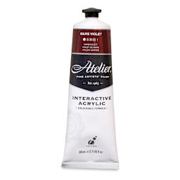 Chroma Atelier Interactive Artists' Acrylics - Mars Violet, 80 ml tube