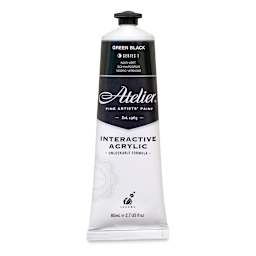 Chroma Atelier Interactive Artists' Acrylics - Green Black, 80 ml tube