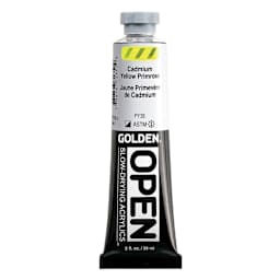 Golden Open Acrylics - Cadmium Yellow Primrose, 2 oz Tube