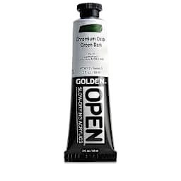 Golden Open Acrylics - Chromium Oxide Green Dark, 2 oz Tube