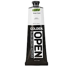 Golden Open Acrylics - Green Gold, 5 oz Tube