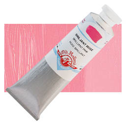 Old Holland New Masters Classic Acrylic Paint - Brilliant Pink, 60 ml tube and swatch