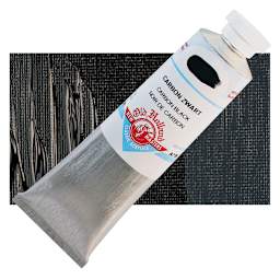 Old Holland New Masters Classic Acrylic Paint - Carbon Black, 60 ml tube and swatch