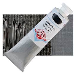 Old Holland New Masters Classic Acrylic Paint - Mars Black, 60 ml tube and swatch