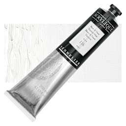 Sennelier Extra-Fine Artist Acrylique - Titanium White, 200 ml tube and swatch