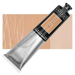 Sennelier Extra-Fine Artist Acrylique - Rose Ochre, 200 ml tube and swatch